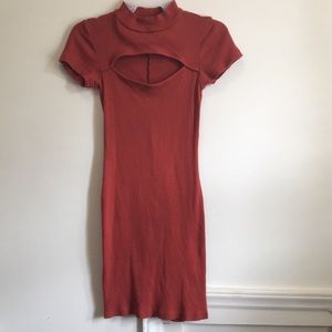 Burnt Orange Mini Dress